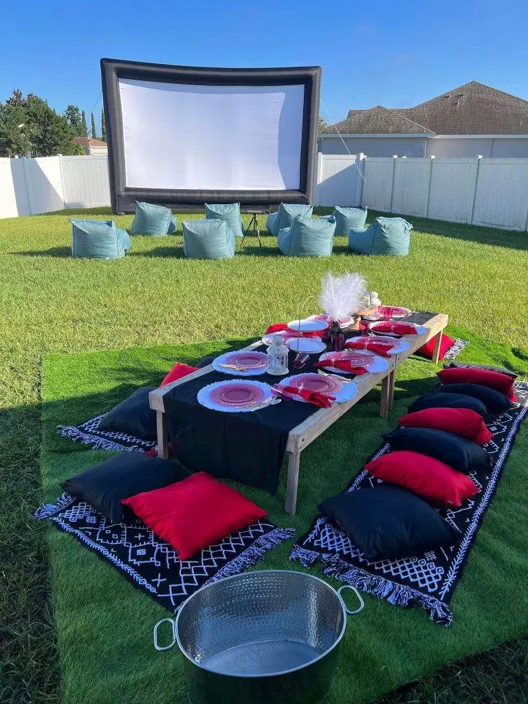 Stranger things theme glamping luxury picnic with 25