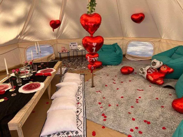 v-day bell tent
